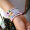 1400 Pieces Letter Beads A-Z and Elastic Line Heart Beads 4x7mm White Round Acrylic Alphabet for Jewelry Making Bracelets Necklaces Key Chains